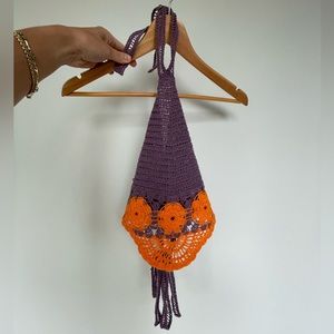 Halter, tied, knit tank top, worn once